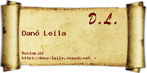 Danó Leila névjegykártya